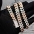 12mm 2Rows Two Tone Cuban Link Chain 