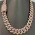 24mm 4Rows Cuban Chain Necklace