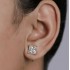 2ct 14k Princess Cut Solitaire Stud Earrings