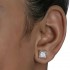 2ct 14k Princess Cut Solitaire Stud Earrings