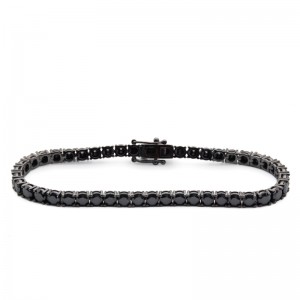4MM Black Tennis Chain Bracelet